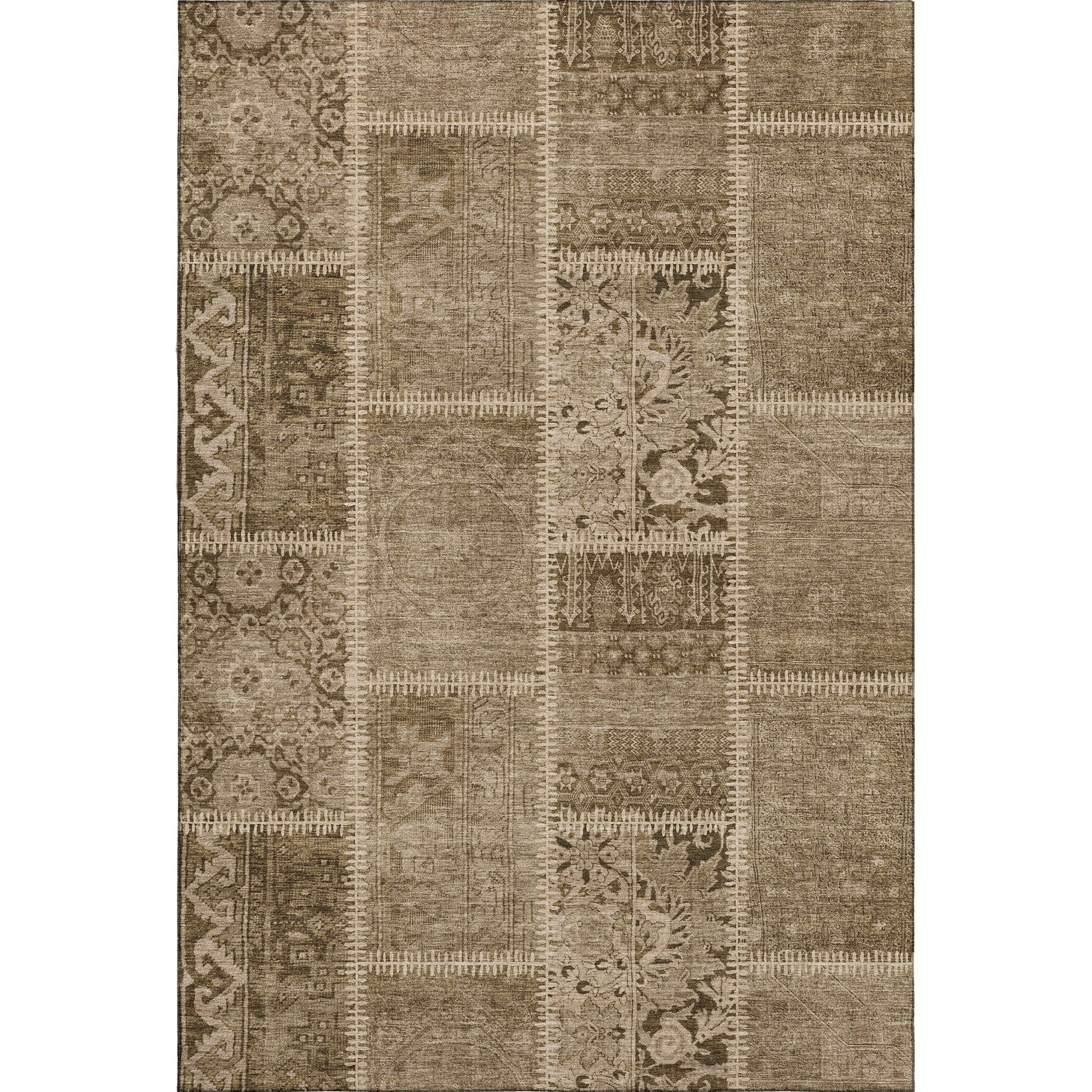 Addison Rugs Mayfield AMF635BR 8 x 10 (ft) Loomed Brown Rectangular Indoor Geometric Machine washable Pet Friendly Area rug