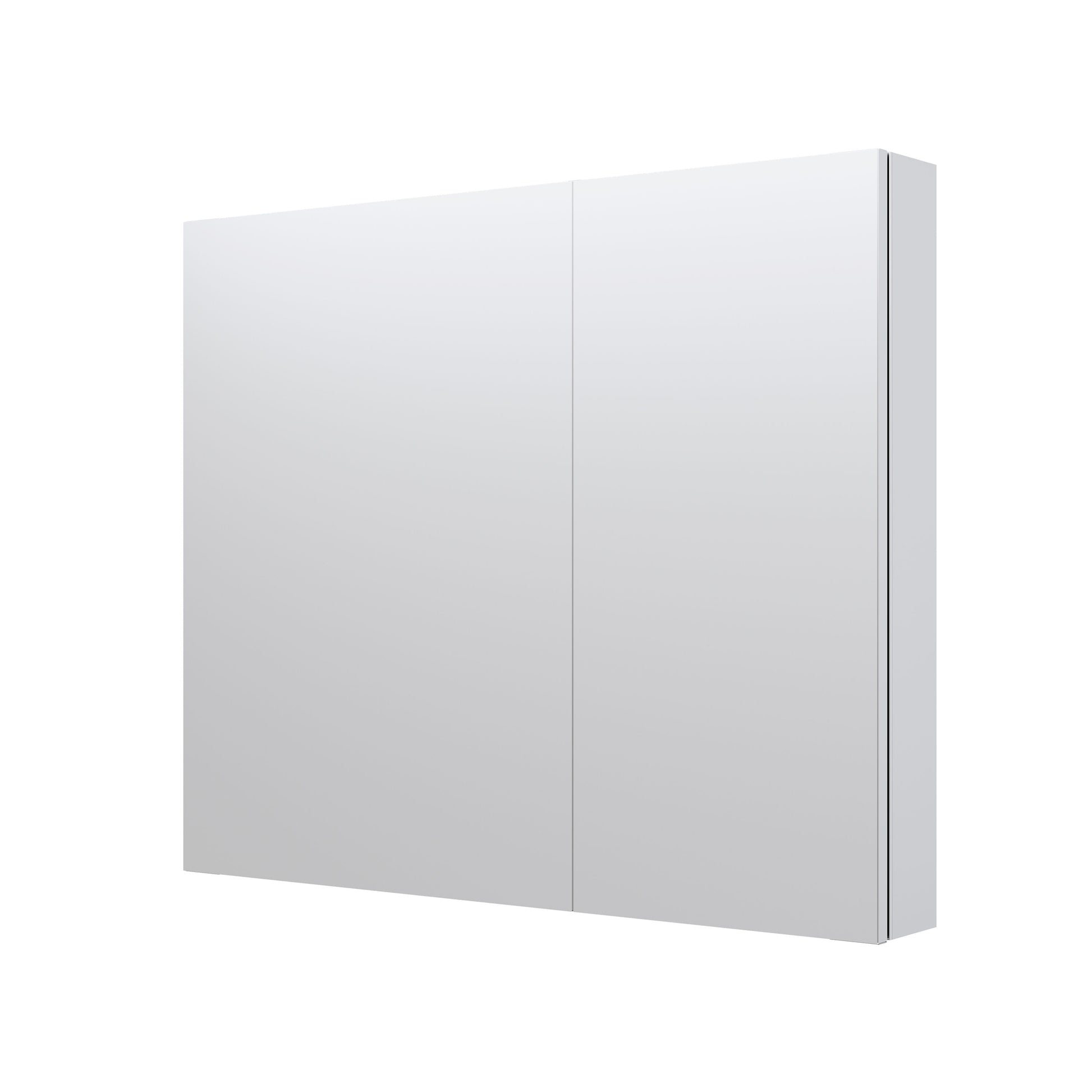WELLFOR ROSA 36-in x 30-in Surface/Recessed Mount Aluminum Mirrored Rectangle Soft Close Medicine Cabinet