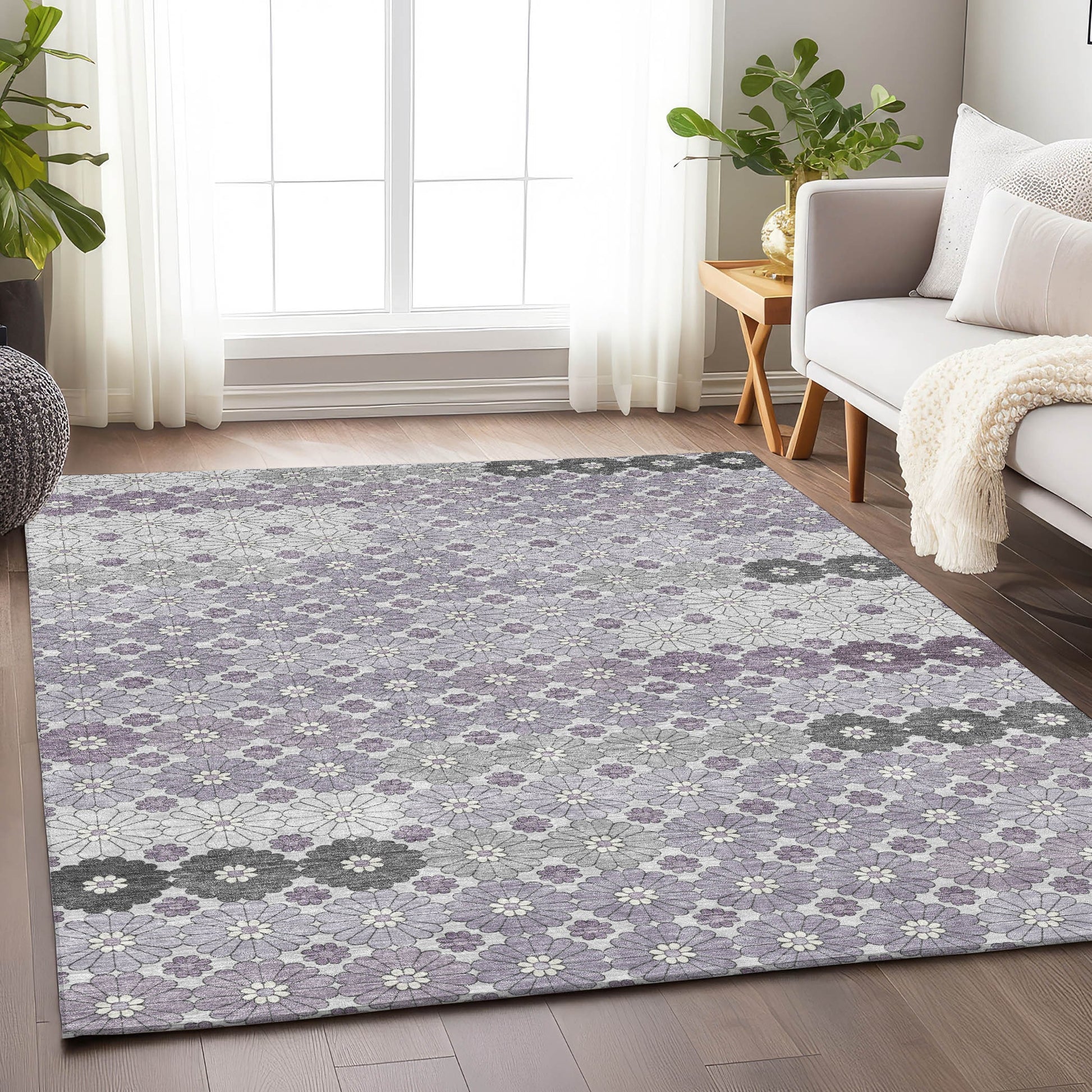 Addison Rugs Chantille ACN1678LV 9 x 12 (ft) Loomed Lavender Rectangular Indoor/Outdoor Machine washable Pet Friendly Area rug