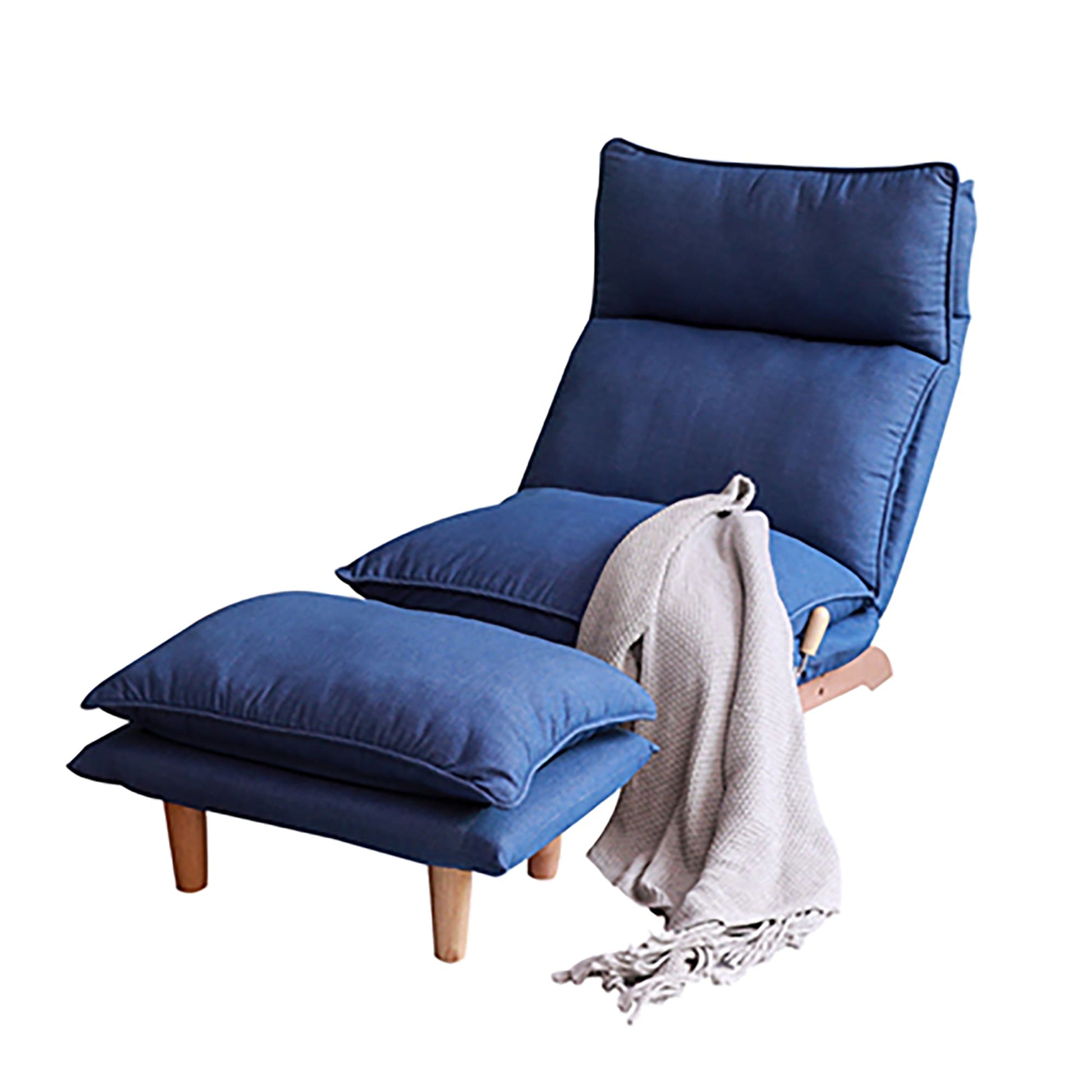 Maocao Hoom 48-in Modern Dark Blue Linen Sofa