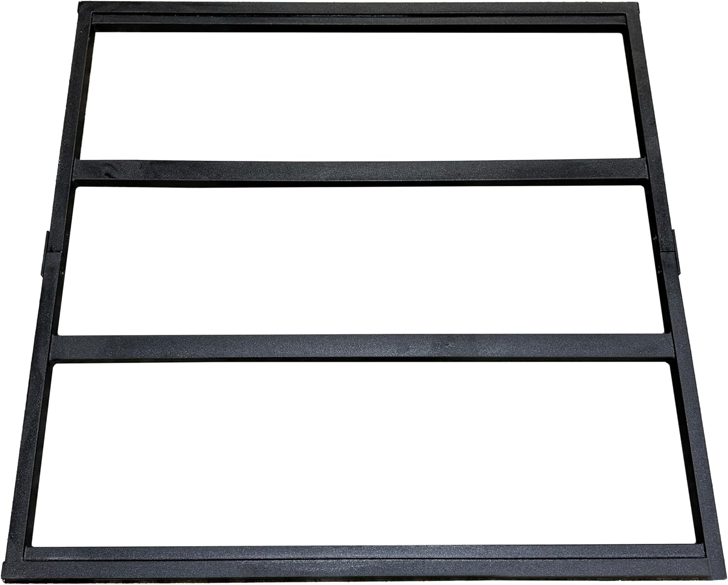 Fire Pit Base, Safety, Black, Iron, Square, 50" sq X 3" thick, Compatible with Concrete, Stone