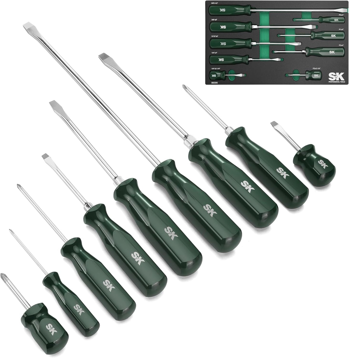 SK Tools USA 9 Piece, SureGrip® Combination Screwdriver Set | 86006