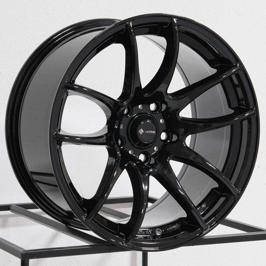 17x9 Vors TR4 5x114.3 30 Black Wheel Rim 73.1