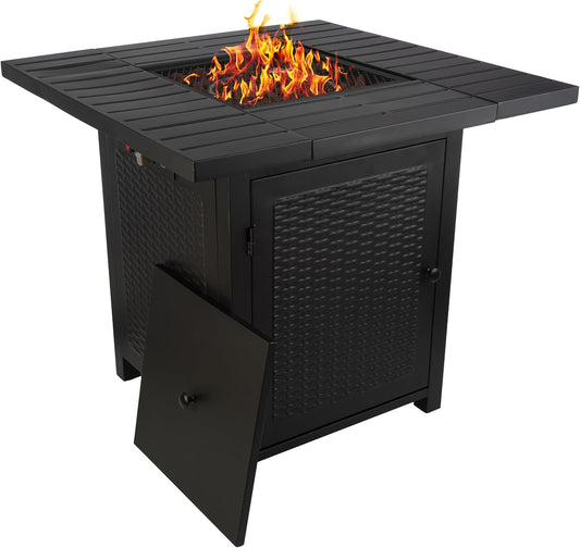 Pure Garden 30in 50000 BTU Propane Firepit, Brown