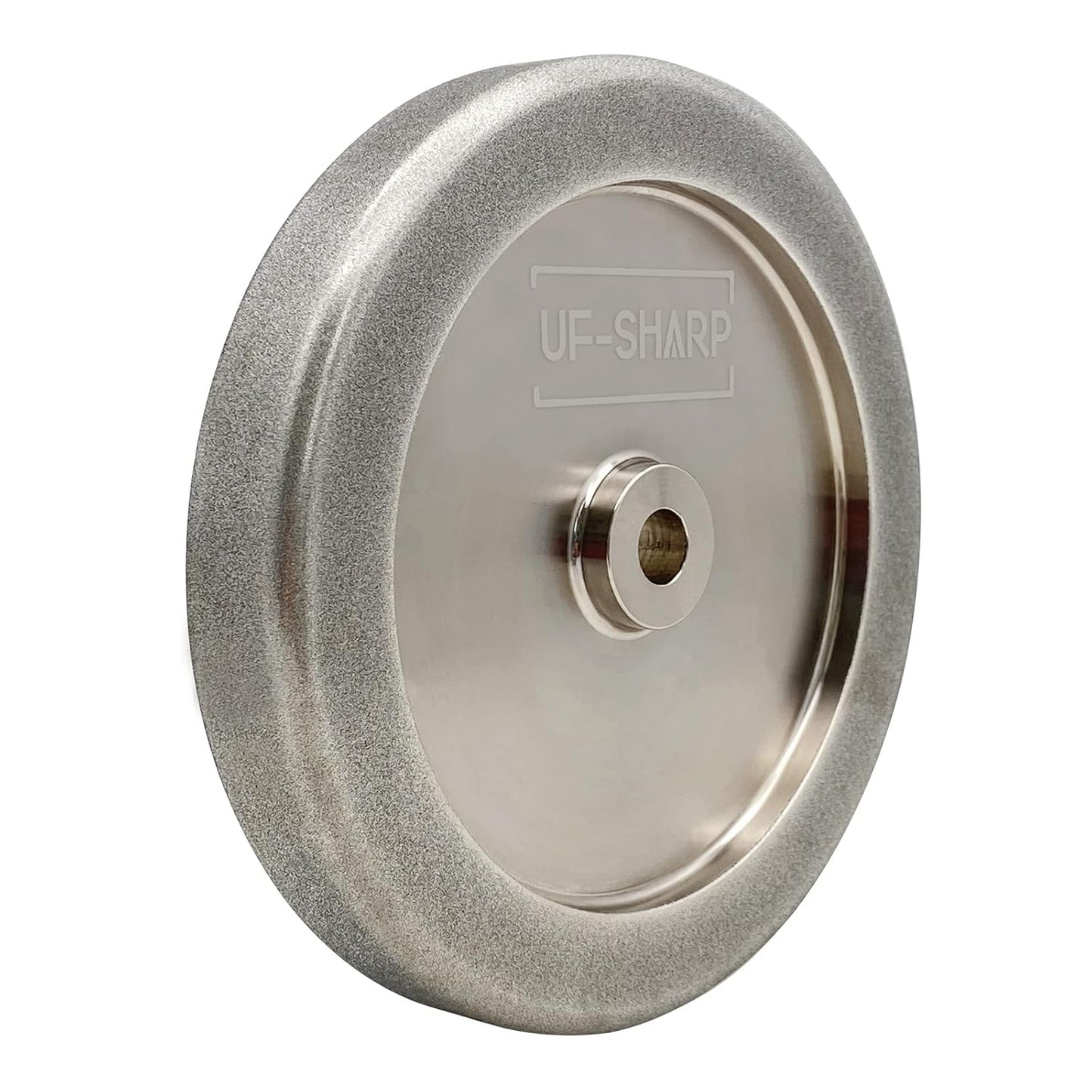 UF-SHARP CBN 4 in 1 Grinding Wheel, 8" Dia x 1.25" Wide x 5\/8" Bore for Sharpening Woodturning Tools、High Speed Steel Tools (80 Grit)