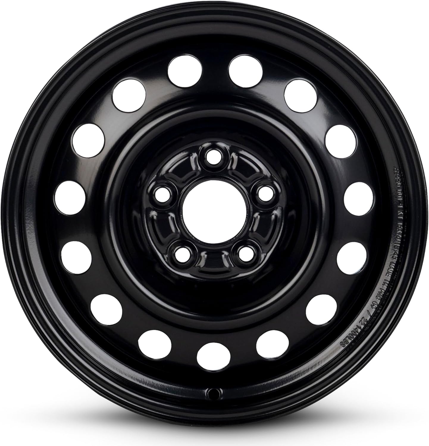 For 2009 Hyundai Santa Fe 16 Inch Black Painted Steel Rim - OE Direct Replacement - Road Ready Car Wheel
