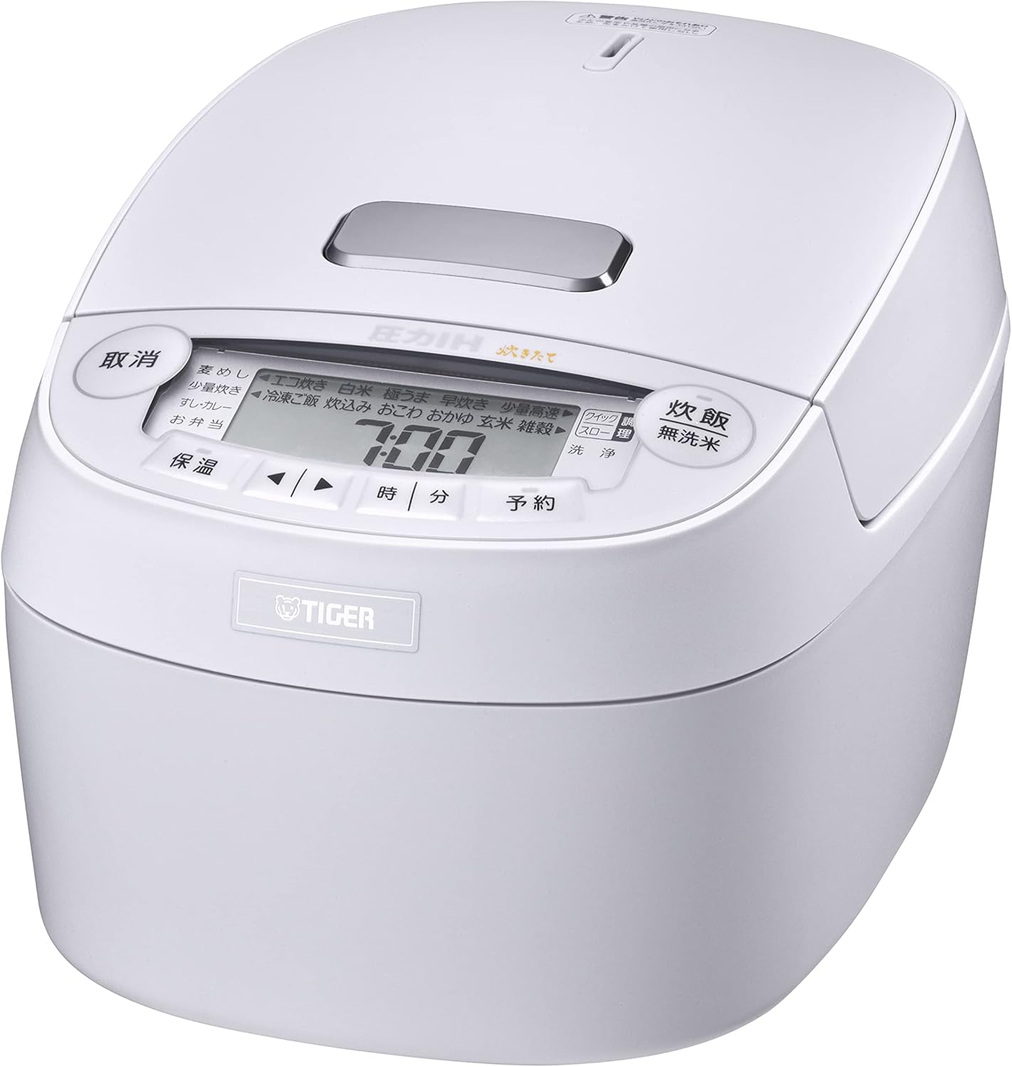 TIGER JPV-A100 Pressure IH jar rice cooker freshly cooked earthenware heat storage 5.5 cups coat pot 100V Only Japan Import (White)