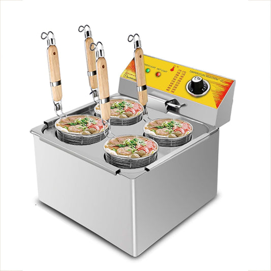 GorillaRock Electric Pasta Cooker Noodles Cooker Electric Pasta Cooking Machine 4 Holes with Noodle Filter 110V