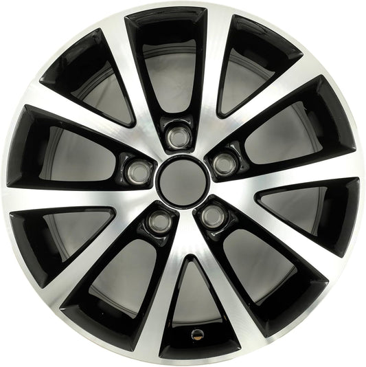 For Volkswagen Jetta OEM Design Wheel 16" 16x6.5 2015-2018 Machined Black Single Replacement Rim