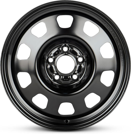 For 08-12 Hyundai Genesis 17 Inch Black Steel Rim - OE Direct Replacement - Road Ready Car Wheel