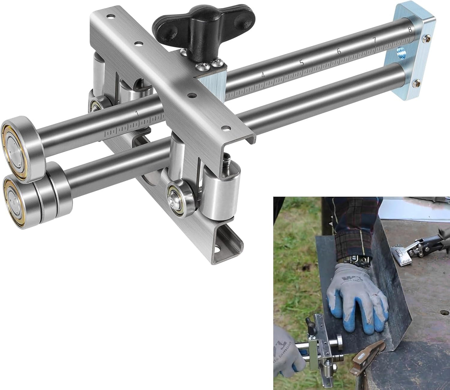 2204 Uni Bender Sheet Metal Bender, Adjustable Bend Height From 3/8" to 8", Sheet Metal Bending Tool