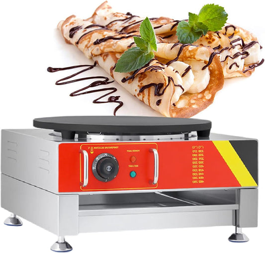 16 Inch Commercial Crepe Maker, 1650W 3000W Electric Pancake Maker with Nonstick Round Crepe Hotplate Griddle Machine,110V