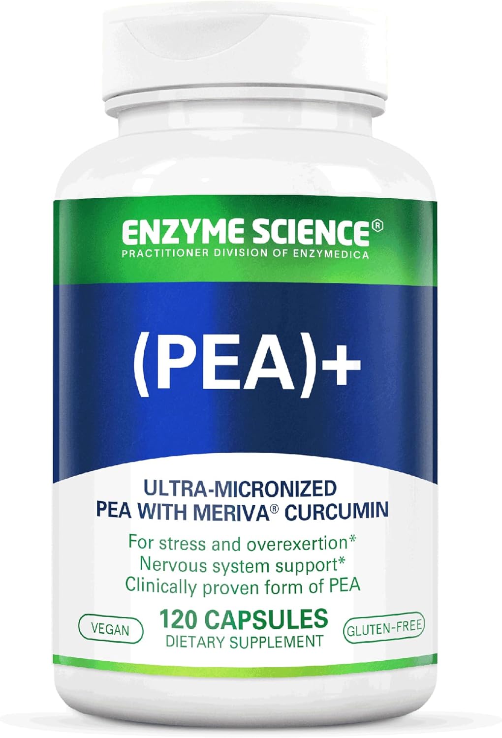 Enzyme Science Pea + Turmeric Curcumin Supplement for Physiological Support Helps Support Nervous, Immune, & Muscular Systems - 120 Capsules