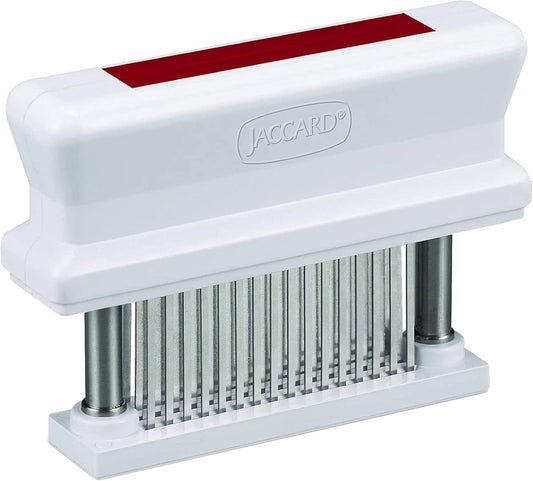 Jaccard 200348R, 48 Blade Durable Meat Tenderizer with Stainless Steel Razor Sharp Needle, Cooking Gadget for Tenderizing Chicken, Beef, Pork, Veal, BBQ, Red