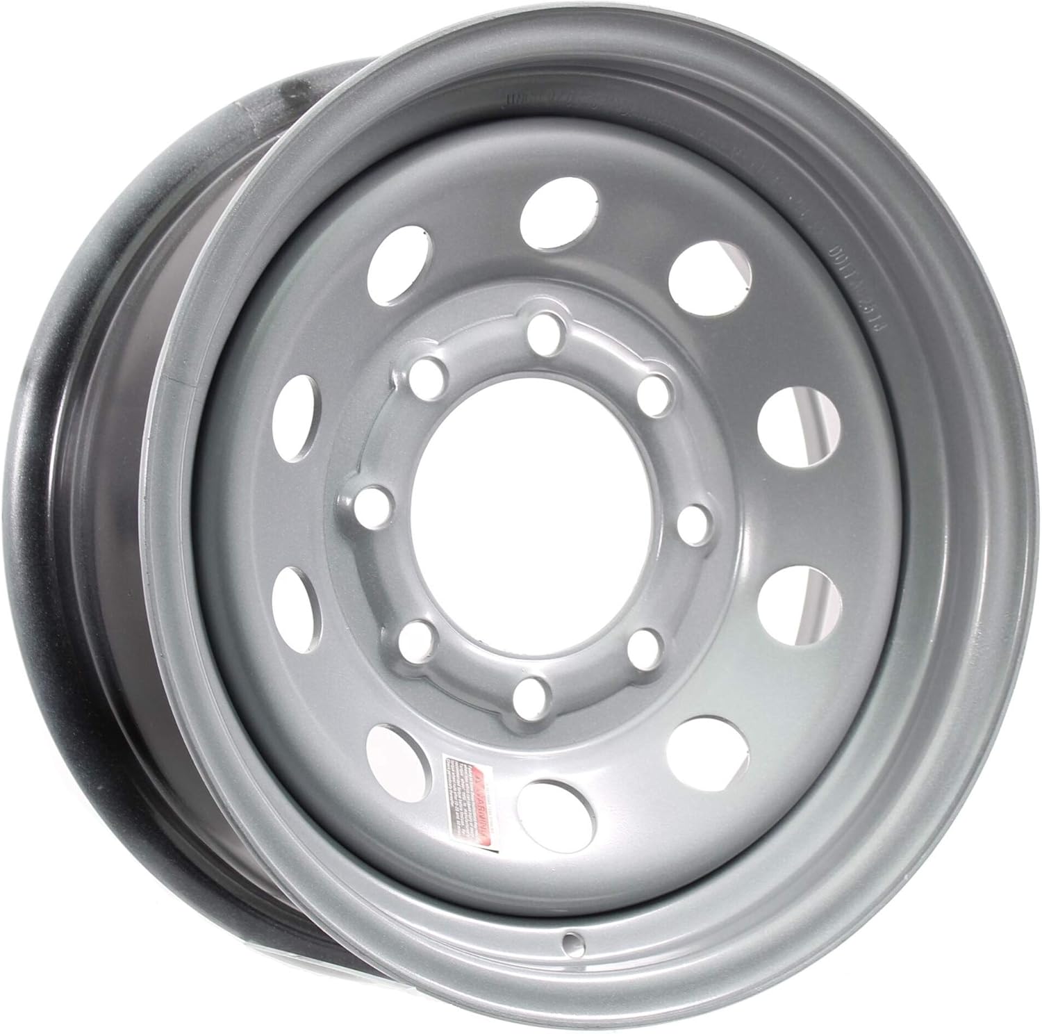 16" Silver Mod Trailer Wheel 8 Lug (8x6.5) Bolt Circle