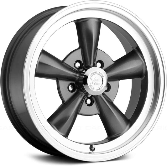 Vision 141 Legend5 Сustom Wheel - Gunmetal with Machined Lip 15" x 8", 0 Offset, 5x139.7 Bolt Pattern, 87.1mm Hub