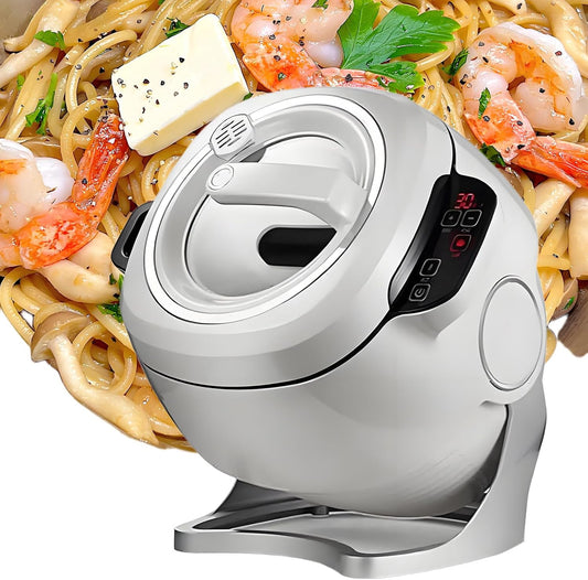 Smart Auto Stir Fryer 6L, 2000W Automatic Rotating Cooker – One-Touch Electric Wok for Frying, Stewing, Sautéing (Home Kitchen)