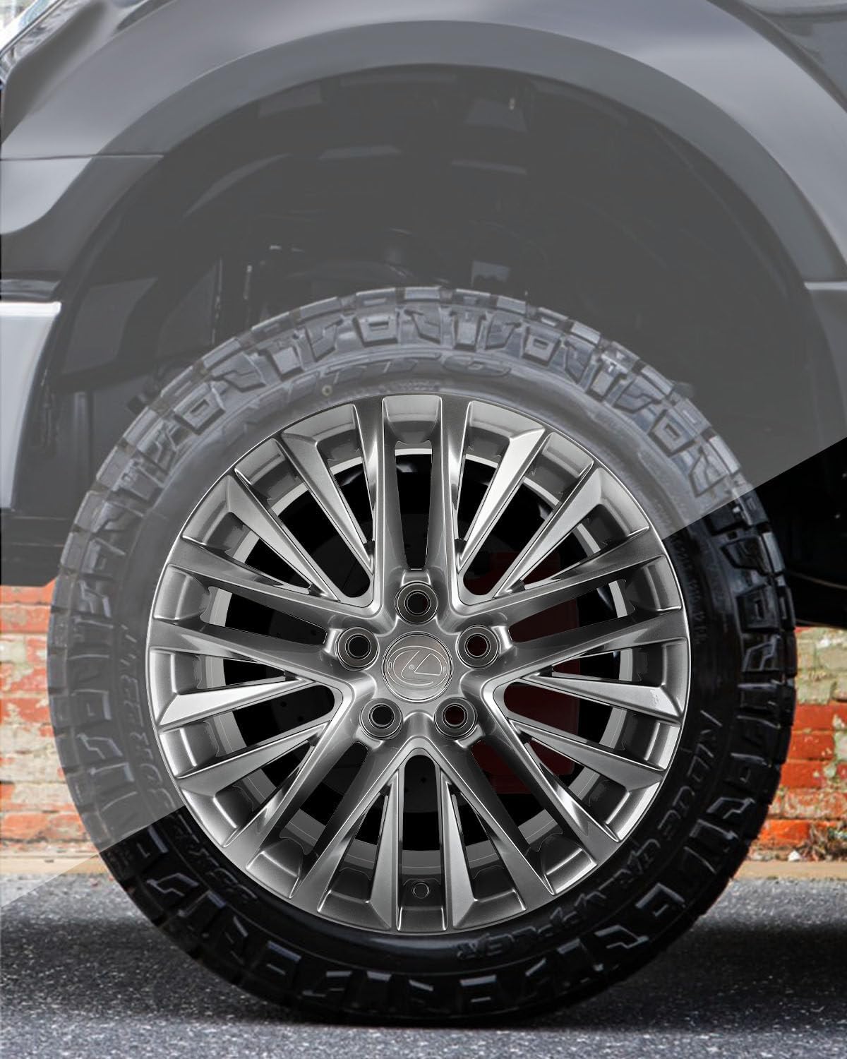 FINDAUTO 17 inch Wheel rim size:17 * 7.0in,ET:45,H/PCD:5 * 114.3,CB:60.1,HYPER BLACK-1 pcs