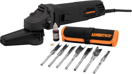 ARBORTECH Power Chisel Kit | Electric Chisel for Carving Wood with 7 Wood Chisels | PCH.FG.900.20