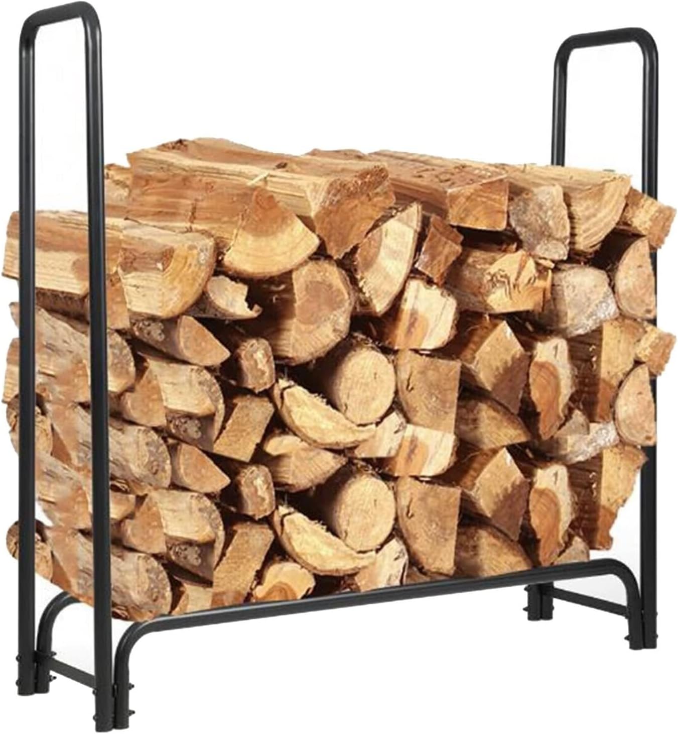 Outdoor/Indoor Firewood Rack, Heavy Duty Steel Log Stacking Rack/Wood Stacking Rack for Fireplace Pit/Wood Store