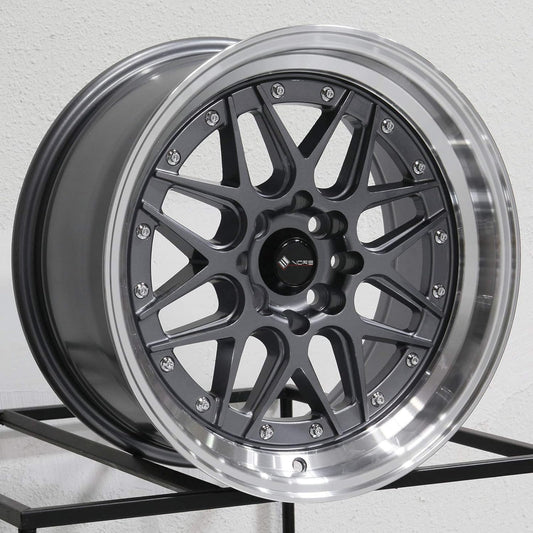 16x8 Vors VR7 4x100/4x114.3 20 Gun Metal Wheel Rim 73.1