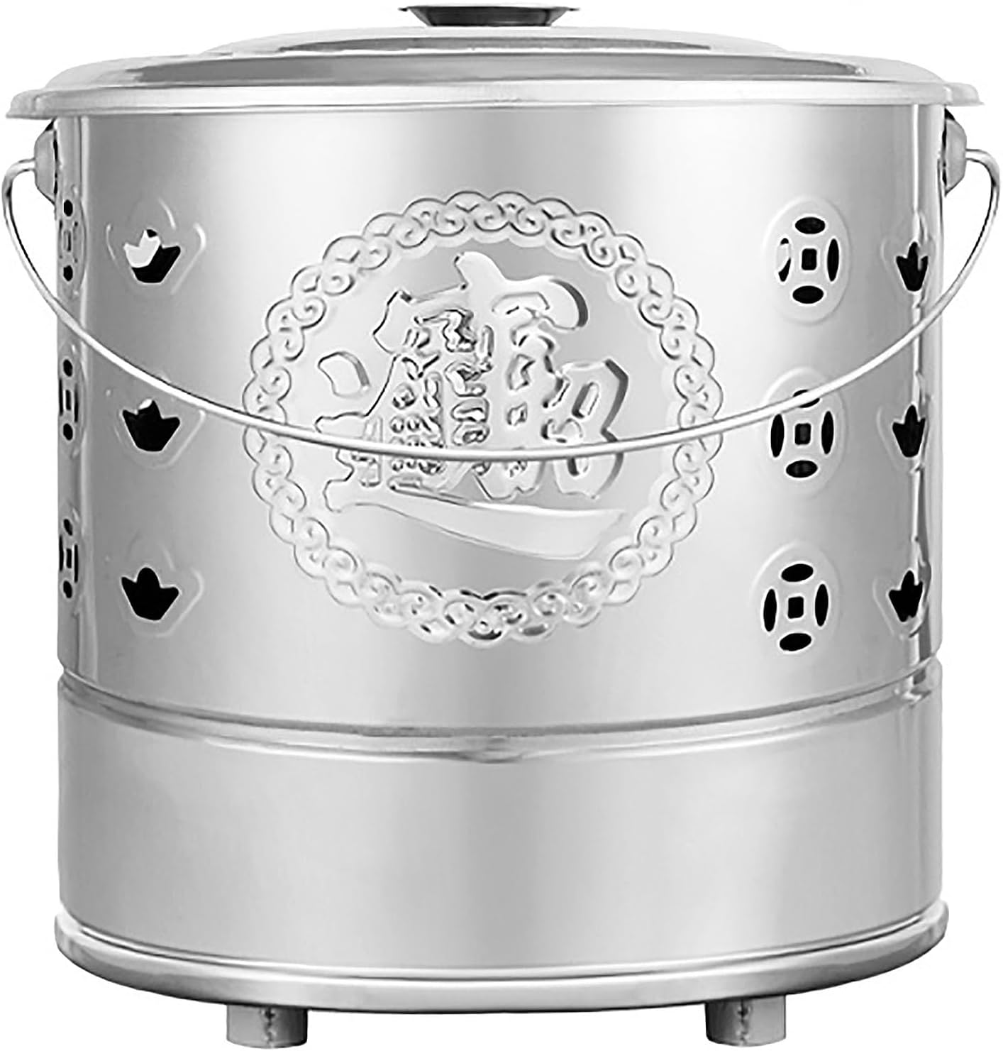 WHYATT Incinerator, Burn Barrel, Yard Waste Incinerator, Incinerator Burn Barrel, Outdoor Fire Pits, for Paper Leaf, Trash, Wood, Backyard Bonfire (Size : Large)