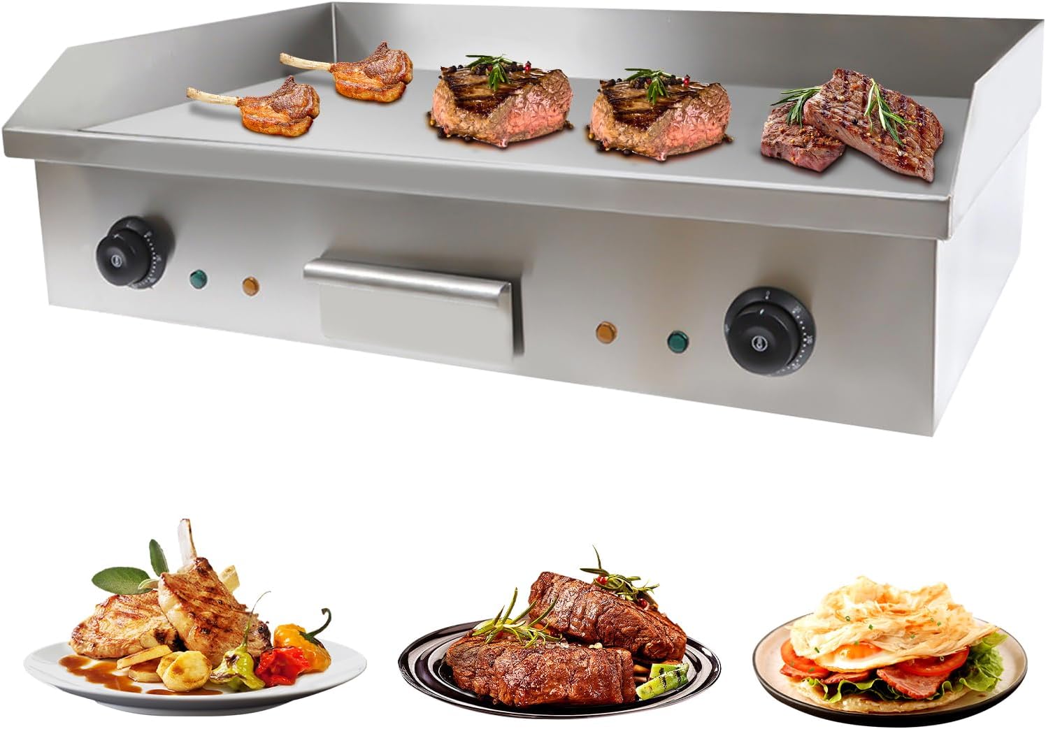 29" 3000W Commercial Electric Countertop Griddle,Countertop Griddle,Flat Top Grill,Hot Plate BBQ