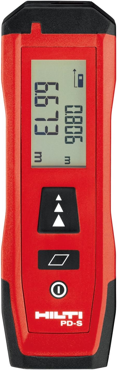 Hilti PD-S Laser Distance Meter 60M/197ft, Rangefinder with Area Measurement, 1.5mm Accuracy, 8in-197ft Range