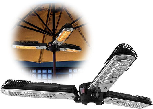 Electric Umbrella Heater, Patio Outdoor Heater/Electric Hanging Instant Heating/Garden Barbecue Party, 500W/1000W/1500W