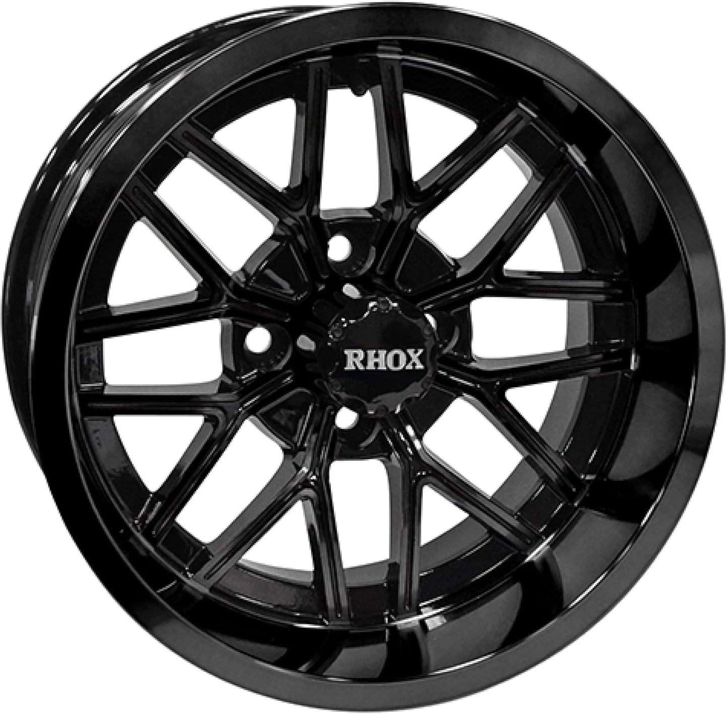 Red Hawk TIR-RX281-B Wheel Gloss Black, 14x7 ET-25 Golf Carts