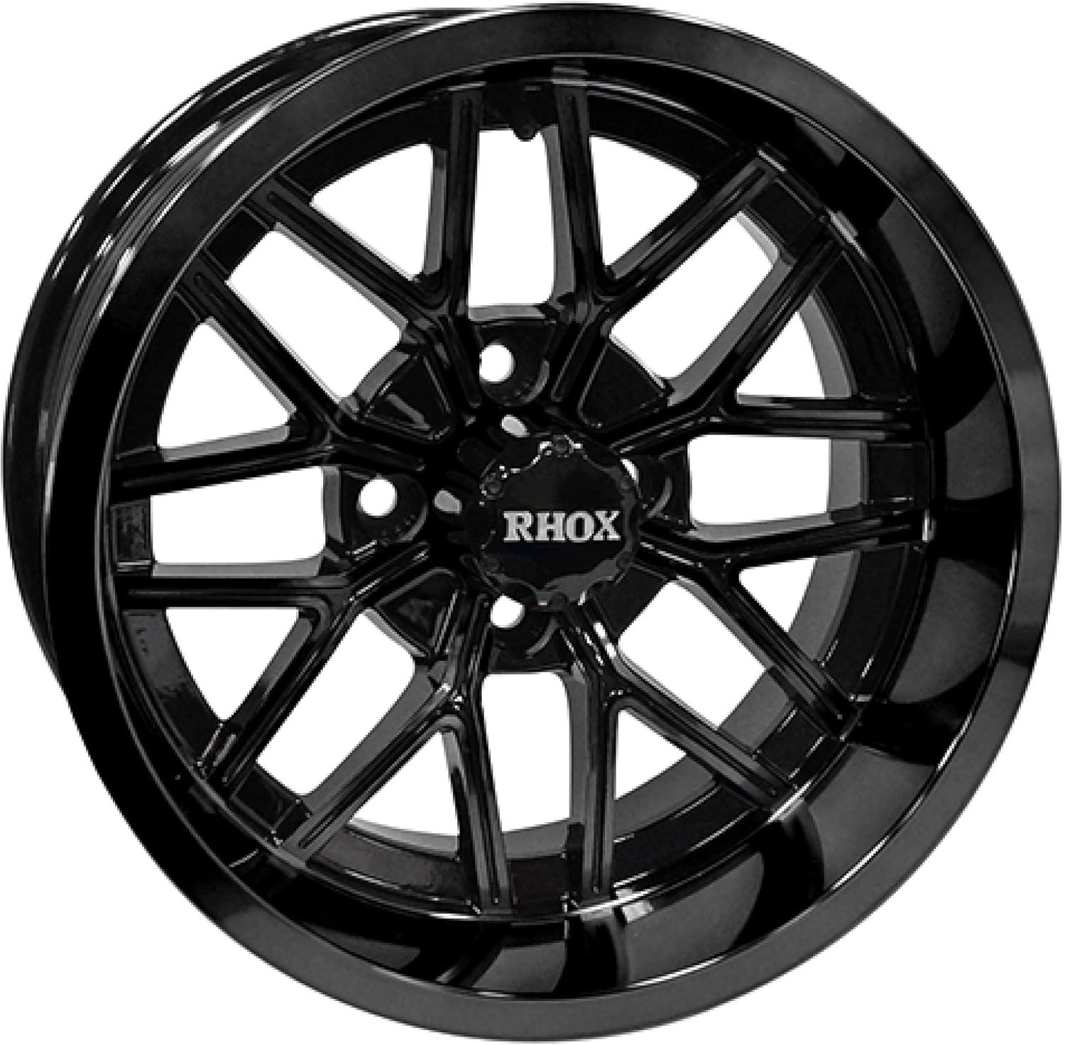 Red Hawk TIR-RX281-B Wheel Gloss Black, 14x7 ET-25 Golf Carts