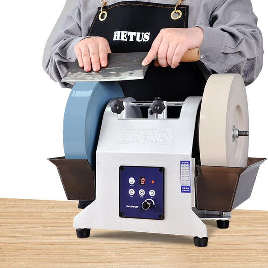 10'' Water Cooled Sharpening System for Edge Tools，Two-Direction Double Grinding Wheel Variable-Speed Wet Sharpener (Double Grinding Wheel)