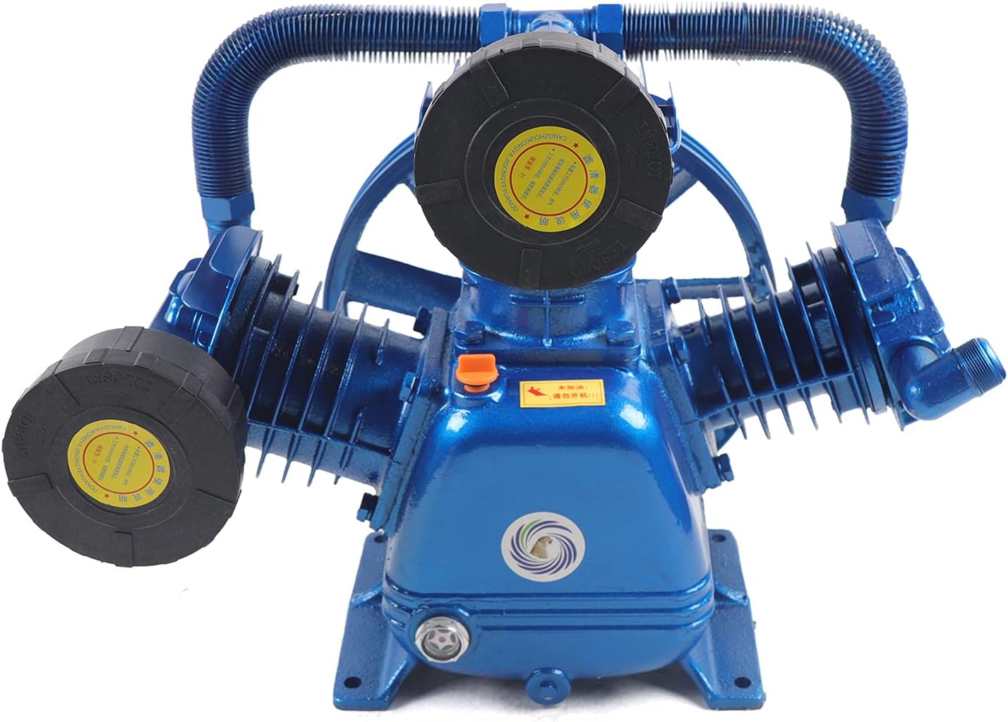 175PSI 10HP Replacement Air Compressor Pump, W Style 3 Cylinder Air Compressor Pump Head, Low Energy Consumption Air Compressor Pump Motor Air Tool, Cast Iron(Style 3)