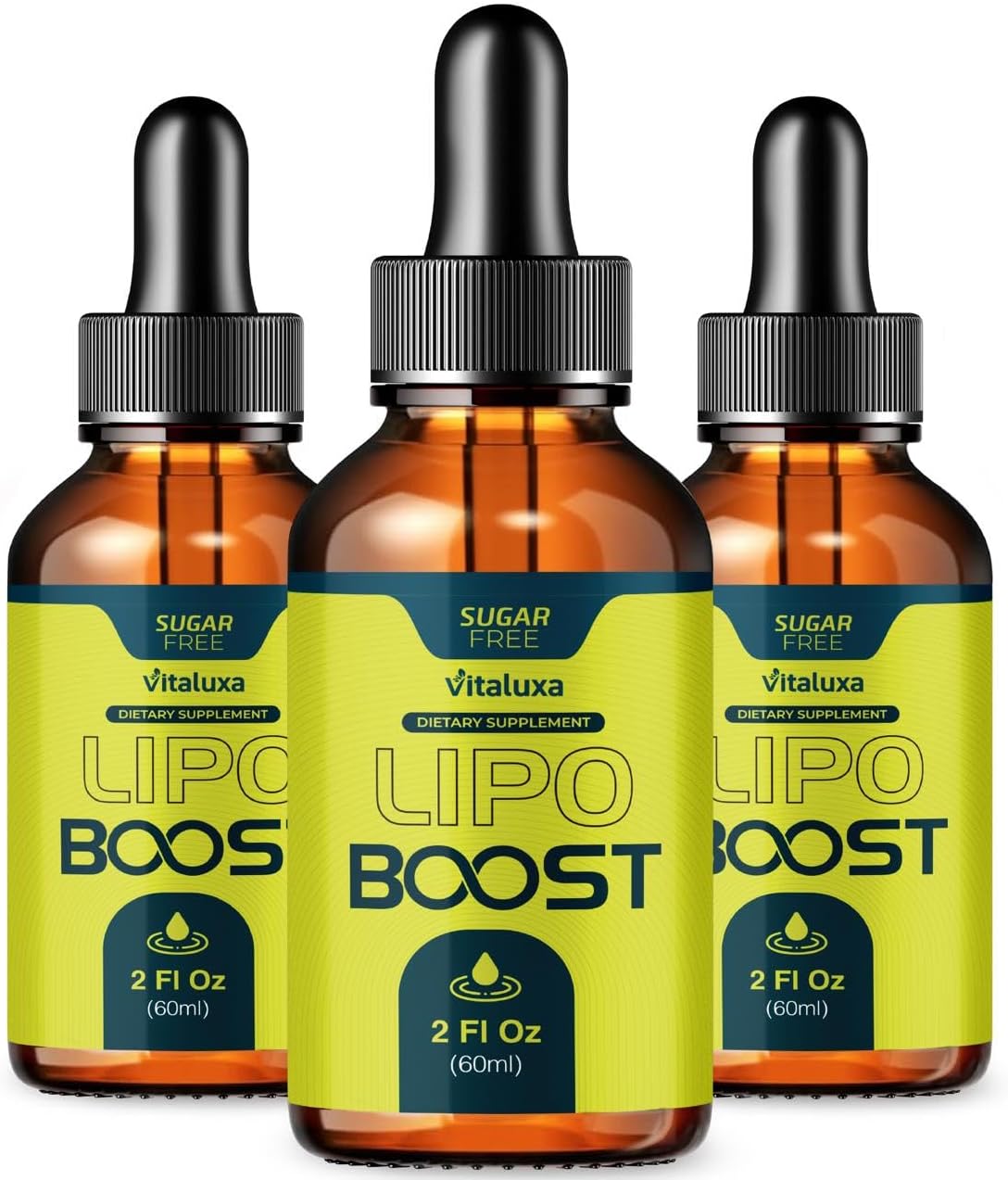 (3 Pack) Lipo Boost Drops, LipoBoost Liquid Supplement Premium Blend Hyman Vitamin Drops, Lipo Booster Maximum Strength Wait Advanced Formula Support Review Natural Overall Health Wellness (6oz)