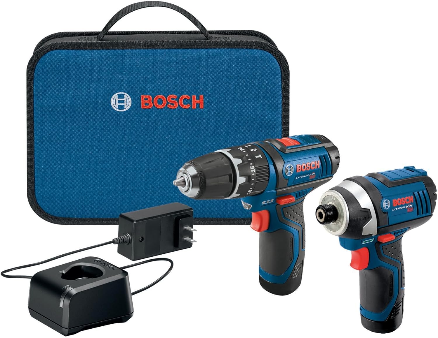 BOSCH 12-Volt Max Lithium-Ion 2-Tool Cordless Combo Kit CLPK241-120, Blue