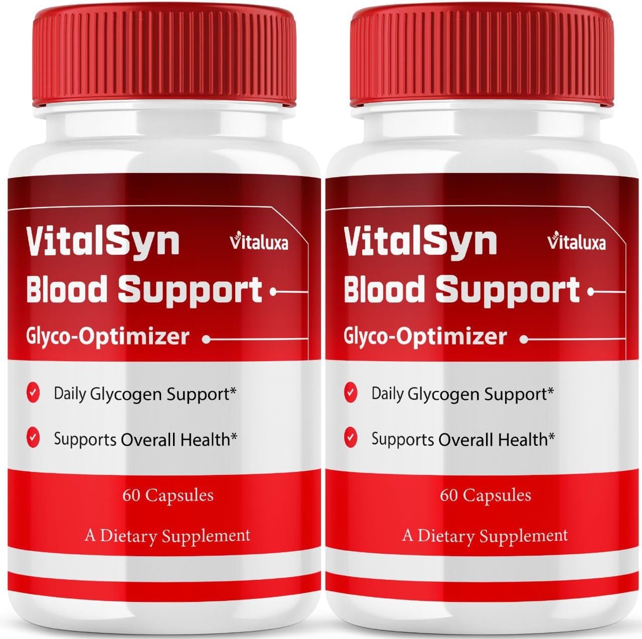 (2 Pack) Vitalsyn Blood Support, Vitalsin Glyco Optimizer Capsules Advanced Formula Supplement, VitalsynBlood Glycogen Pills Blood Flow Balance Control Vitalsym Premium Health Vital Syn (120 Ct)