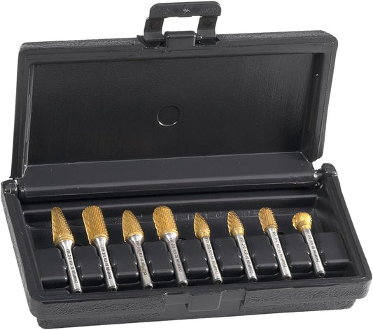 Champion Cutting Tool BK8P-5 Carbide Bur Set (SA5, SC5, SD5, SE5, SF5, SG5, SL4, SM5), Made in USA (8 Piece)