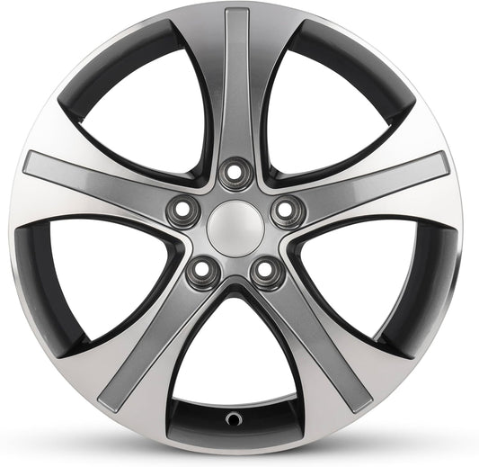 For 2006-2012 Dodge Caliber 17 Inch Machined Face Gun Metal Rim - OE Direct Replacement - Road Ready Car Wheel