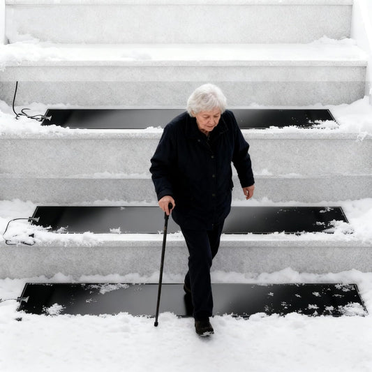 Heated Snow Melting Mat, Snow Melting Walkway Mat, Roof and Valley Heater, Speed Snow and Ice Melting Pads, Outdoor Winter Heated Mat for Decks Sidewalks Doorway Walkway