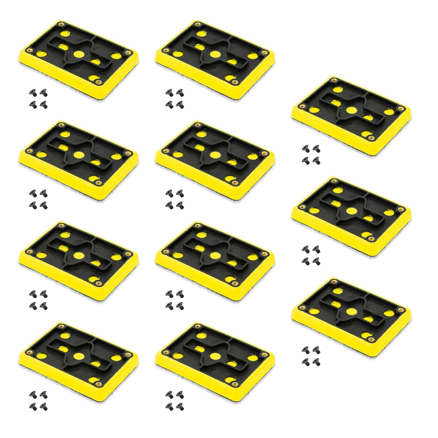 Tool Guy Republic 3" x 4" Sanding Backup Pad - Non Vacuum, Hook and Loop (10 + 1 Bonus Pad)