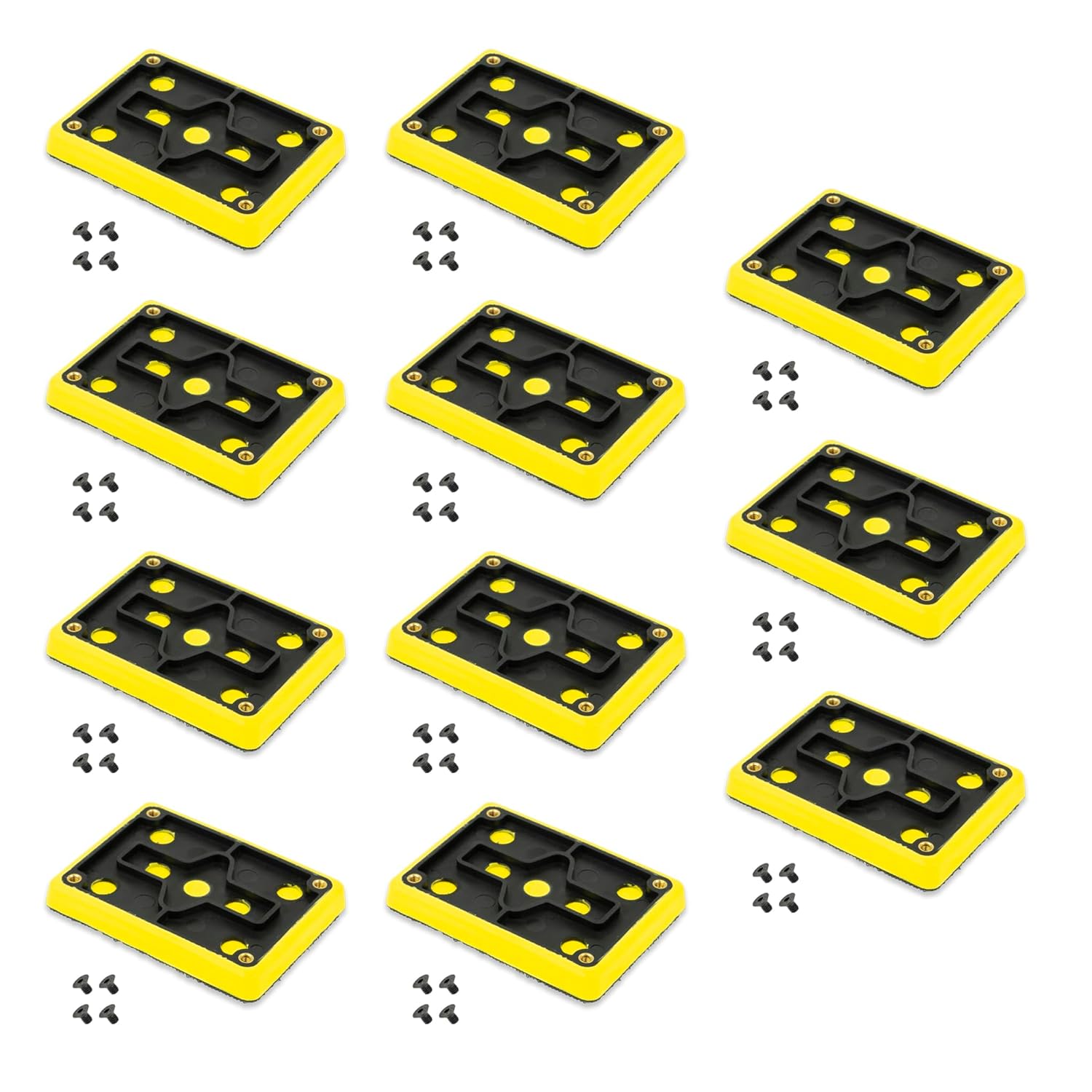 Tool Guy Republic 3" x 4" Sanding Backup Pad - Non Vacuum, Hook and Loop (10 + 1 Bonus Pad)