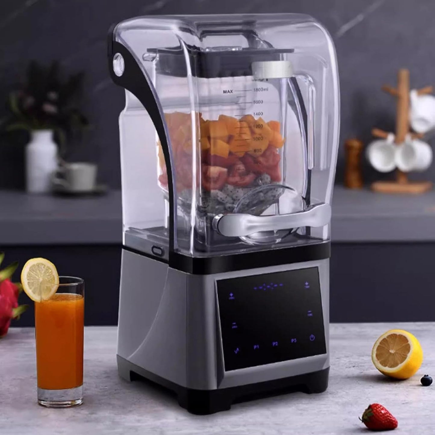 2200W Powerful Ice Shaver Machine, Electric Snow Cone Maker for Shaved Ice, Slushies and Drinks with Mute Hood, Perfect for Home & Commercial Use