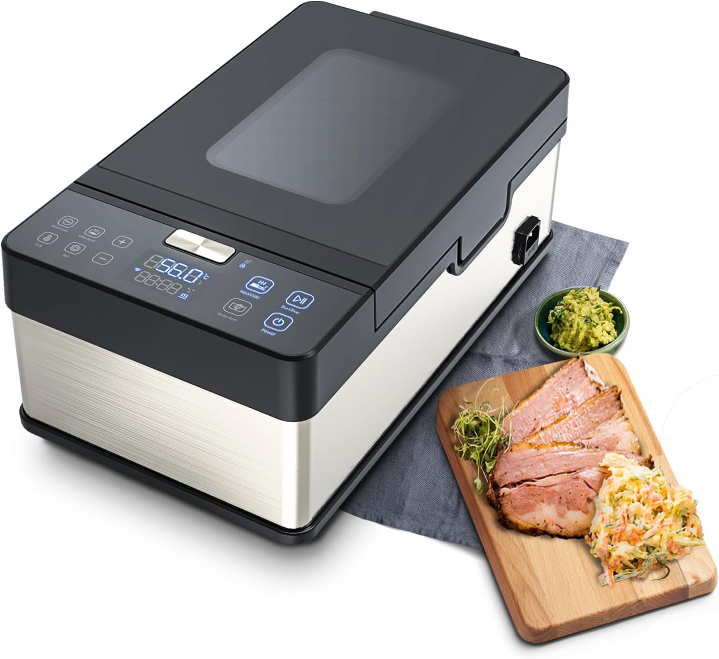 All-in-one Sous Vide Cooker, Waterless, Bagless, with Built-in Probe, Preserved flavor, Shape and Texture, The Space Neovide, NSV100