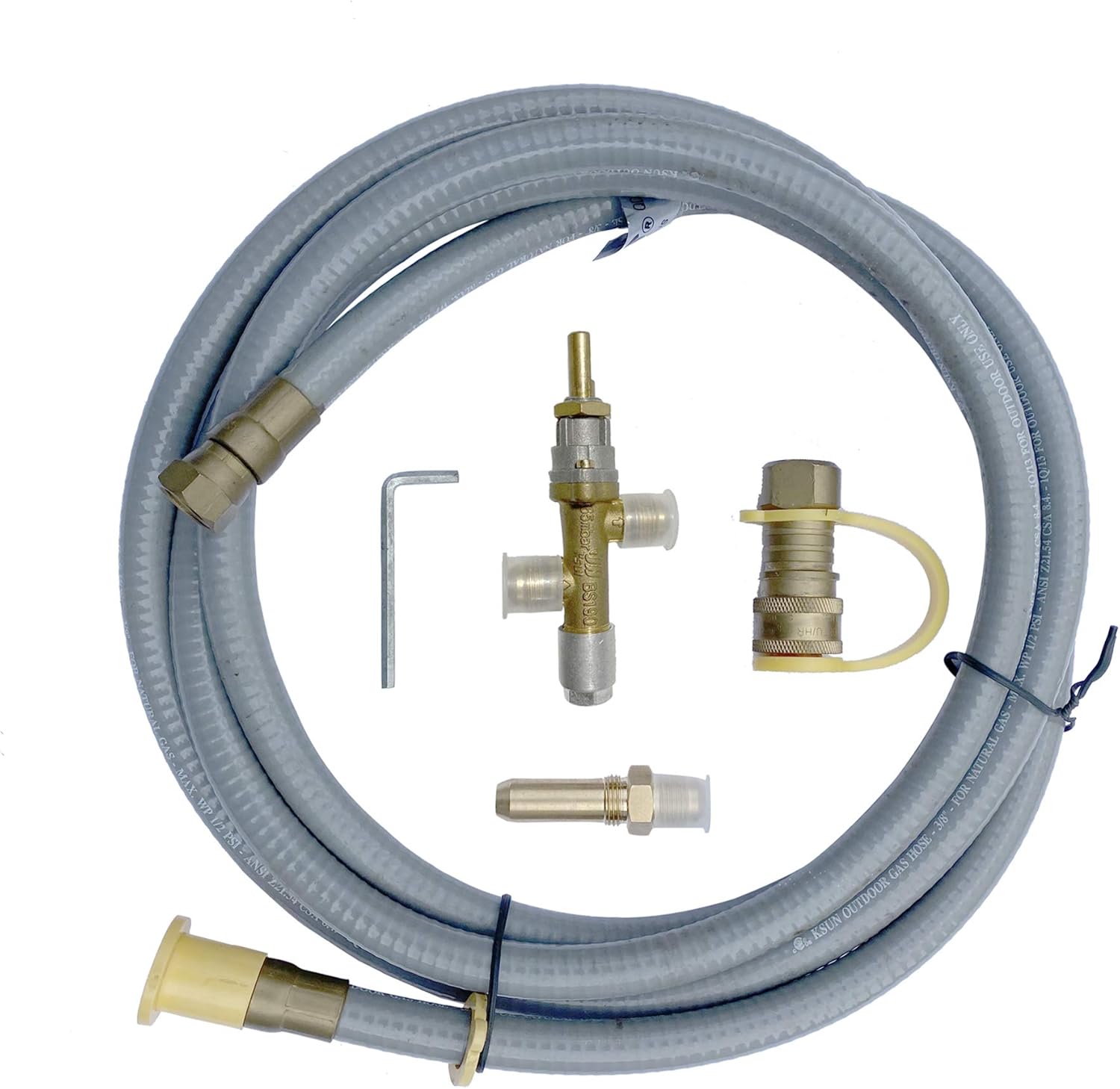 45,000 BTUs Conversion Kit for Propane to Natural Gas, Conversion Kit 10FT for Elementi Fire Pit\/Fire Table