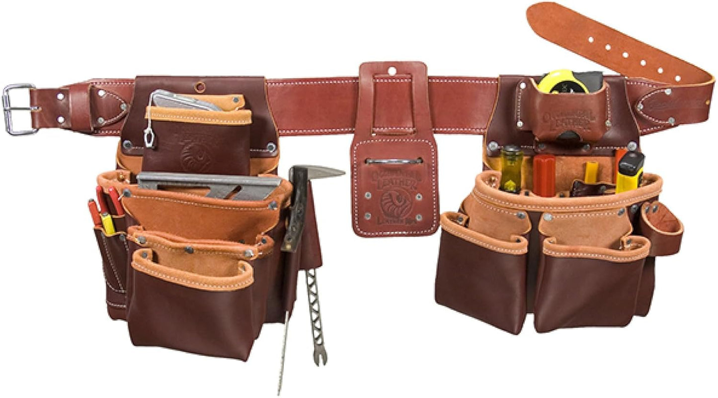 Occidental Leather Seven Bag Framer Set - Small - 23 Pockets & Tool Holders - Premium Top-Grain Leather - Made in USA