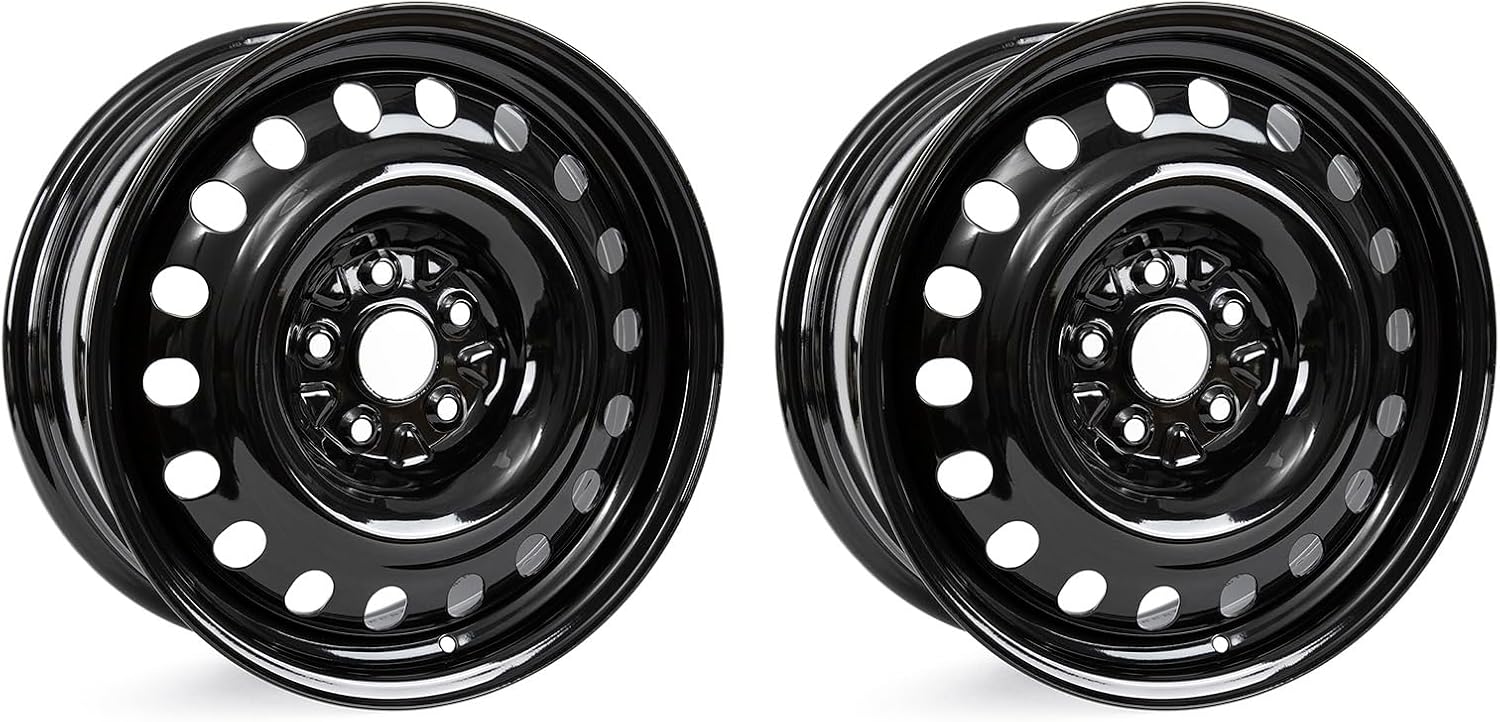 Korenjul for Toyota RAV4 2019-2024 Wheel Rim 2PCS Black 17X7 Inch Steel Directly Replacement Passenger Car Wheel