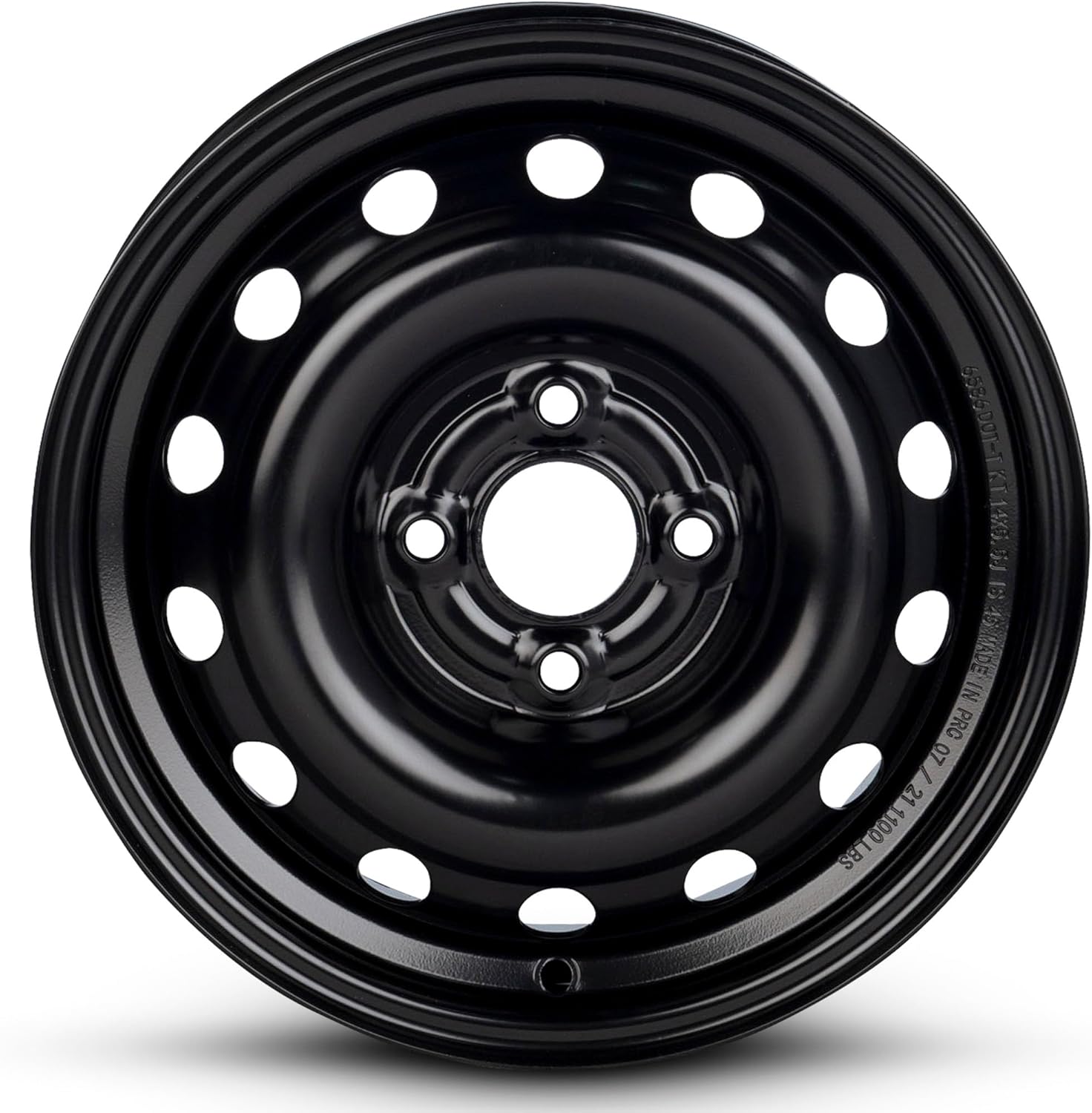 For 2004 Chevrolet Aveo 14 Inch Painted Black Rim - OE Direct Replacement - Road Ready Car Wheel