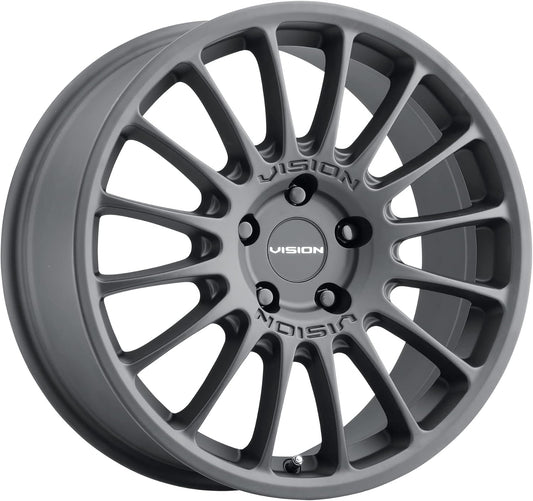 Vision 477 Monaco 15x7 5x100 +15mm Satin Black Wheel Rim 15" Inch
