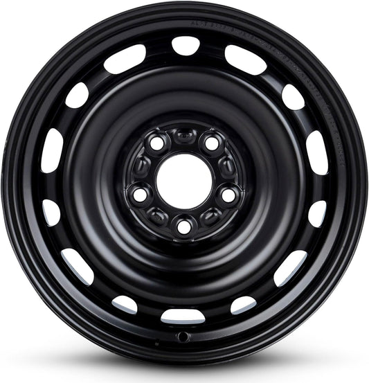 For 05-11 Kia Magnetis 16 Inch Painted Black Steel Rim - OE Direct Replacement - Road Ready Car Wheel