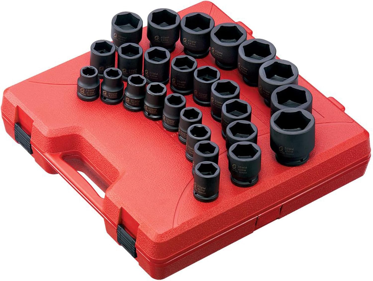 SUNEX TOOLS 4692 3/4-Inch Drive Metric Impact Socket Set, 26-Piece